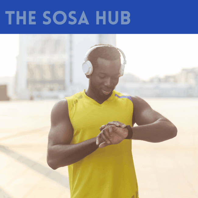 man counting calories