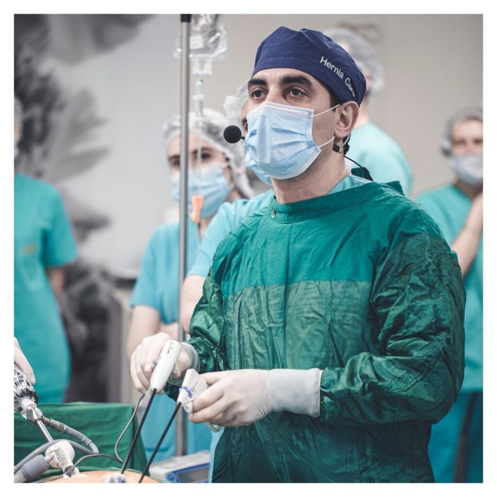 a doctor performing Laparoscopic Gastric Bypass Surgery